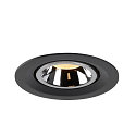 SLV Plafondinbouwarmatuur NUMINOS GIMBLE M, chroom, zwart