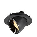 SLV Plafondinbouwarmatuur NUMINOS GIMBLE M, chroom, zwart