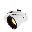 SLV Plafondinbouwarmatuur NUMINOS GIMBLE M, zwart, wit