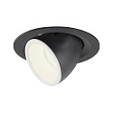 Plafondinbouwarmatuur NUMINOS GIMBLE M, zwart, wit