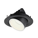 SLV LED Ceiling recessed luminaire NUMINOS� GIMBLE M, 4000K, 20�, black/white