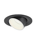 SLV LED Ceiling recessed luminaire NUMINOS� GIMBLE M, 4000K, 40�, black/white