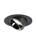 SLV Plafondinbouwarmatuur NUMINOS GIMBLE M, chroom, zwart