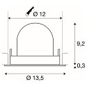 SLV Plafondinbouwarmatuur NUMINOS GIMBLE M, chroom, zwart