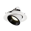 SLV LED Ceiling recessed luminaire NUMINOS� GIMBLE M, 4000K, 20�, white/black