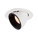 Plafondinbouwarmatuur NUMINOS GIMBLE L, zwart, wit