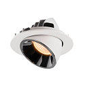 SLV Plafondinbouwarmatuur NUMINOS GIMBLE L, chroom, wit