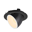 SLV LED Ceiling recessed luminaire NUMINOS� GIMBLE L, 3000K, 40�, black/white