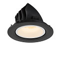 SLV LED Ceiling recessed luminaire NUMINOS� GIMBLE L, 3000K, 55�, black/white
