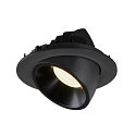SLV LED Ceiling recessed luminaire NUMINOS� GIMBLE L, 4000K, 20�, black