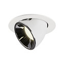 Plafondinbouwarmatuur NUMINOS GIMBLE L, chroom, wit