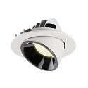 SLV LED Ceiling recessed luminaire NUMINOS� GIMBLE L, 4000K, 20�, white/chrome
