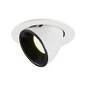 Plafondinbouwarmatuur NUMINOS GIMBLE L, zwart, wit