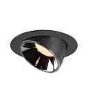 SLV LED Ceiling recessed luminaire NUMINOS� GIMBLE XL, 2700K, 55�, black/chrome