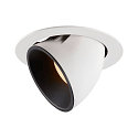 Plafondinbouwarmatuur NUMINOS GIMBLE XL, zwart, wit