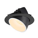 SLV LED Ceiling recessed luminaire NUMINOS� GIMBLE XL, 3000K, 55�, black/white