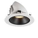 SLV LED Ceiling recessed luminaire NUMINOS� GIMBLE XL, 3000K, 20�, white/black