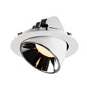 SLV Plafondinbouwarmatuur NUMINOS GIMBLE XL, chroom, wit