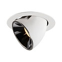 LED Ceiling recessed luminaire NUMINOS� GIMBLE XL, 3000K, 55�, white/chrome