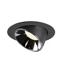 SLV Plafondinbouwarmatuur NUMINOS GIMBLE XL, chroom, zwart