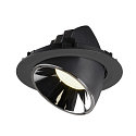 SLV LED Ceiling recessed luminaire NUMINOS� GIMBLE XL, 4000K, 55�, black/chrome