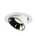 SLV LED Ceiling recessed luminaire NUMINOS� GIMBLE XL, 4000K, 20�, white/chrome