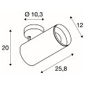 SLV Plafondarmatuur NUMINOS SPOT XL PHASE IP20, zwart, wit dimbaar