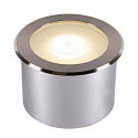 Vloerinbouwarmatuur DASAR FLAT 120 EL rond, begaanbaar, slagvast IP65/IP67, rvs 