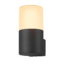 SLV Wandarmatuur voor buitenshuis GRAFIT rond E27 IP44, antraciet dimbaar