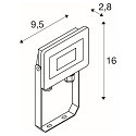 SLV Wandarmatuur FLOODI S IP65, antraciet