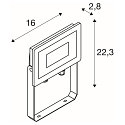 SLV Wandarmatuur FLOODI M IP65, antraciet