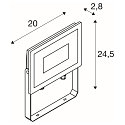 SLV Wandarmatuur FLOODI L IP65, antraciet