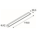 SLV outdoor wall luminaire VANO WING SP LONG IP65, grey dimmable