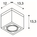 SLV Plafondarmatuur voor buiten ESKINA FRAME CL SINGLE CCT 1-vlams, CCT Switch, instelbaar IP65, antraciet 