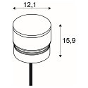 SLV Lampkop M-POL S CLEAR on/off IP65, antraciet 