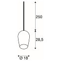 SLV Pendelarmatuur PANTILO OVAL PD E27 IP20, koper