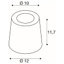 SLV floor lamp CONCRETO FL round, conical GU10 IP65, grey dimmable