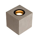 Vloerarmatuur CONCRETO FL cubusvorm, met stekker GU10 IP65, grijs dimbaar
