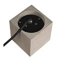 Vloerarmatuur CONCRETO FL cubusvorm, met stekker GU10 IP65, grijs dimbaar