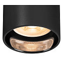 SLV wall and ceiling luminaire ASTO TUBE CW QUADRUPLE 4 flames, round, cardanic swivelling GU10 IP20, black dimmable