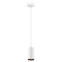 SLV pendant luminaire ASTO TUBE 1 flame, round, rigid GU10 IP20, white dimmable