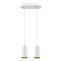 SLV pendant luminaire ASTO TUBE 2 flames, rigid, long GU10 IP20, white dimmable