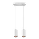 SLV pendant luminaire ASTO TUBE 2 flames, rigid, long GU10 IP20, white dimmable