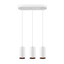 SLV pendant luminaire ASTO TUBE 3 flames, rigid, long GU10 IP20, white dimmable