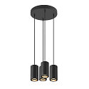 SLV pendant luminaire ASTO TUBE 4 flames, round, rigid GU10 IP20, black dimmable