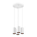 SLV pendant luminaire ASTO TUBE 4 flames, round, rigid GU10 IP20, white dimmable