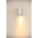 SLV wall luminaire ASTO TUBE down, 1 flame, cylindrical, rigid GU10 IP20, white dimmable