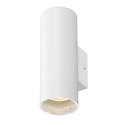 SLV wall luminaire ASTO TUBE up / down, 2 flames, cylindrical, rigid GU10 IP20, white dimmable