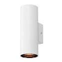 SLV wall luminaire ASTO TUBE up / down, 2 flames, cylindrical, rigid GU10 IP20, white dimmable