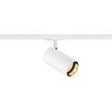 SLV 1-phase spot ASTO TUBE round, cardanic swivelling GU10 IP20, white dimmable